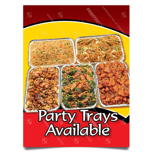 MC-001 Chinese Food Party Trays Poster