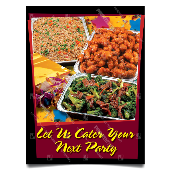 MC-004 Chinese Food Party Trays Poster