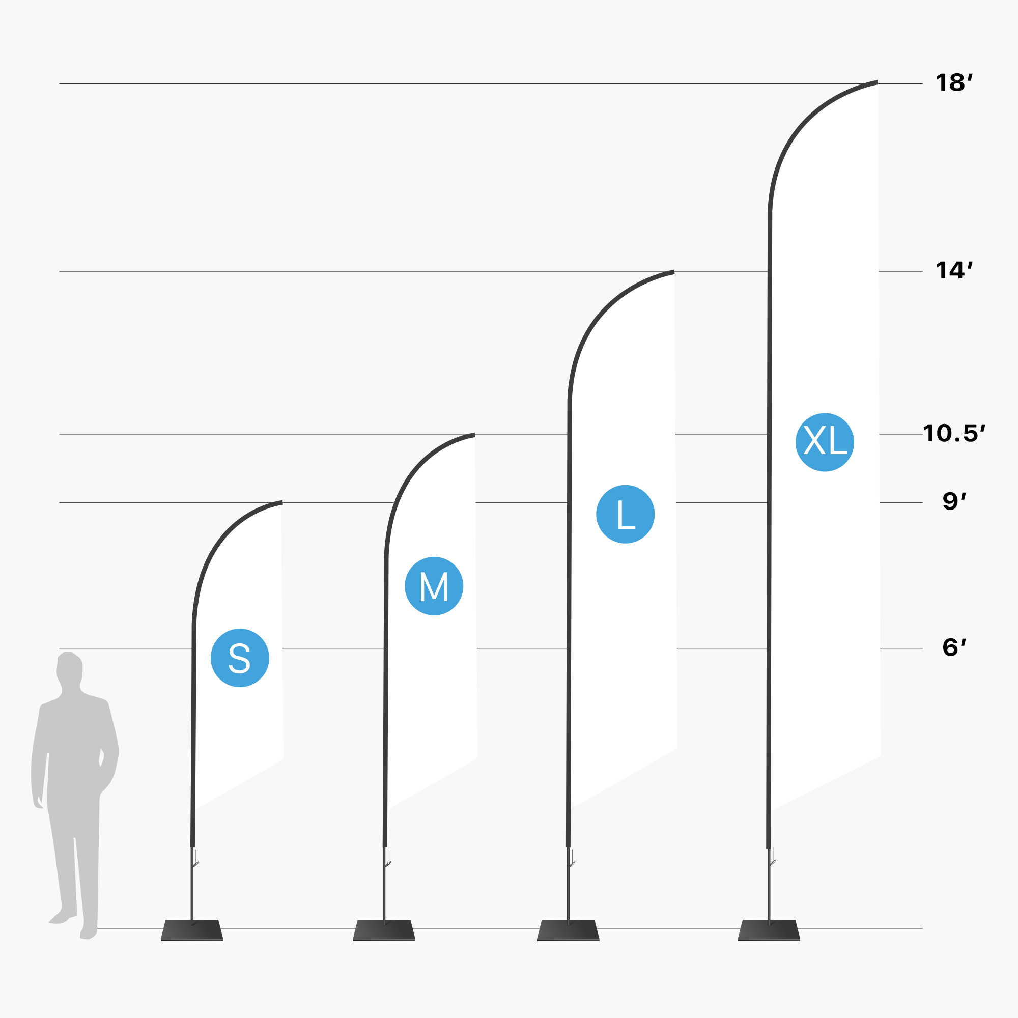 Angle Flag Size Chart