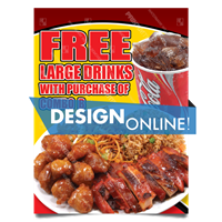 CF-012 Free Drink with Combo Meal Poster