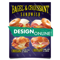 DN-017 Bagel Croissant Sandwiches Poster