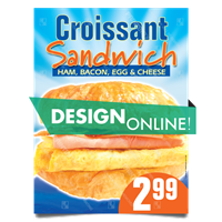 DN-045 Croissant Sandwich Poster