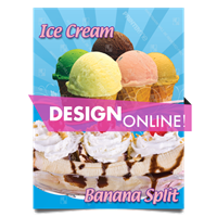 DN-006 Ice Cream & Banana Split Poster