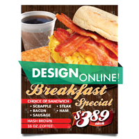 DN-057 Breakfast Sandwich Special Poster