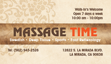 Spa BC008 Massage Business Card Front