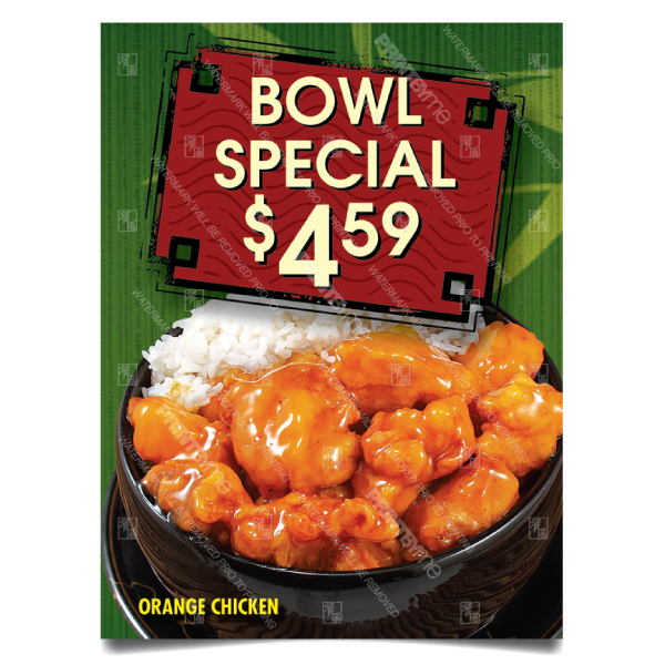 CF-004 Chinese Food Bowl Special Poster