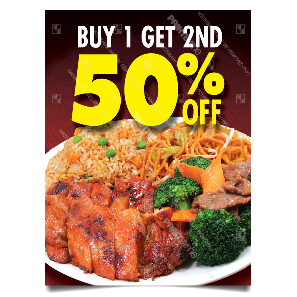 CF-006 Chinese Food Combo Special Deal Poster