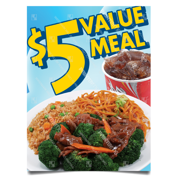 CF-010 Chinese Food Value Meal Poster