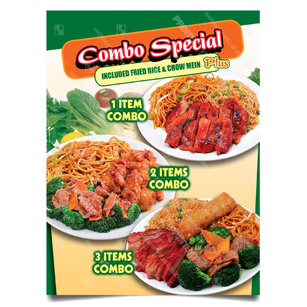 Chinese Food Combo Special with 3 Combos Poster