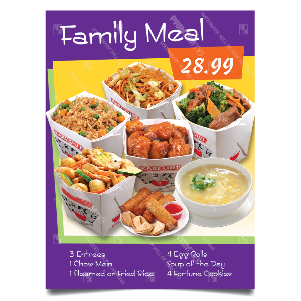 Chinese Food Family Meal Poster