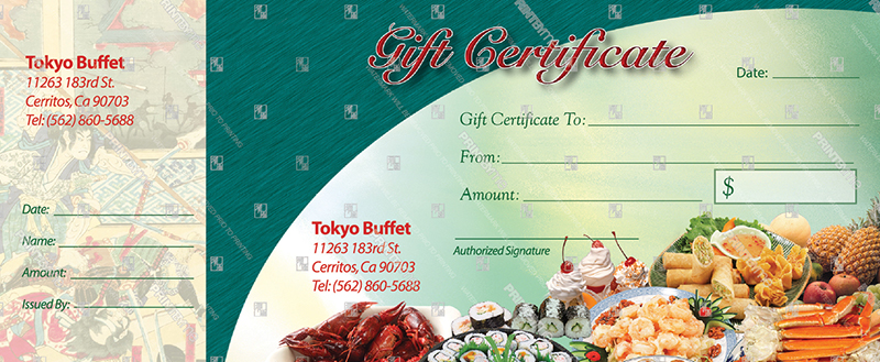 GTF-011 Japanese Buffet Gift Voucher