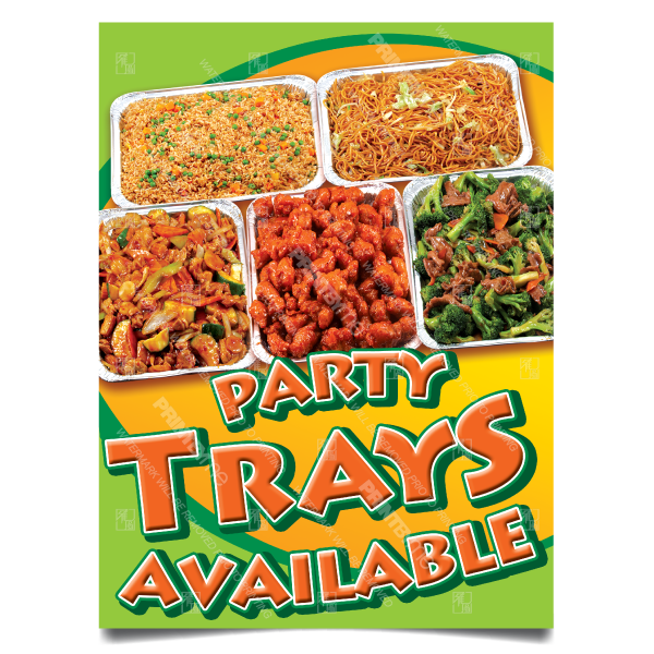 MC-002 Chinese Food Party Trays Poster