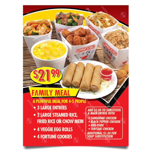 MC-008 Chinese Food Family Meal Poster