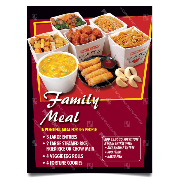 MC-010 Chinese Food Family Meal Poster